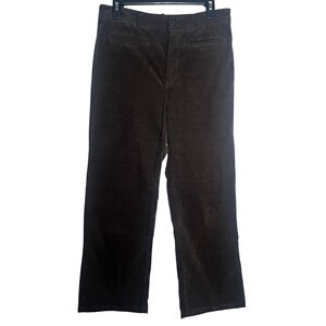 J.McLaughlin Pants Womens 8 Dark Brown Stretch Velveteen Straight Leg